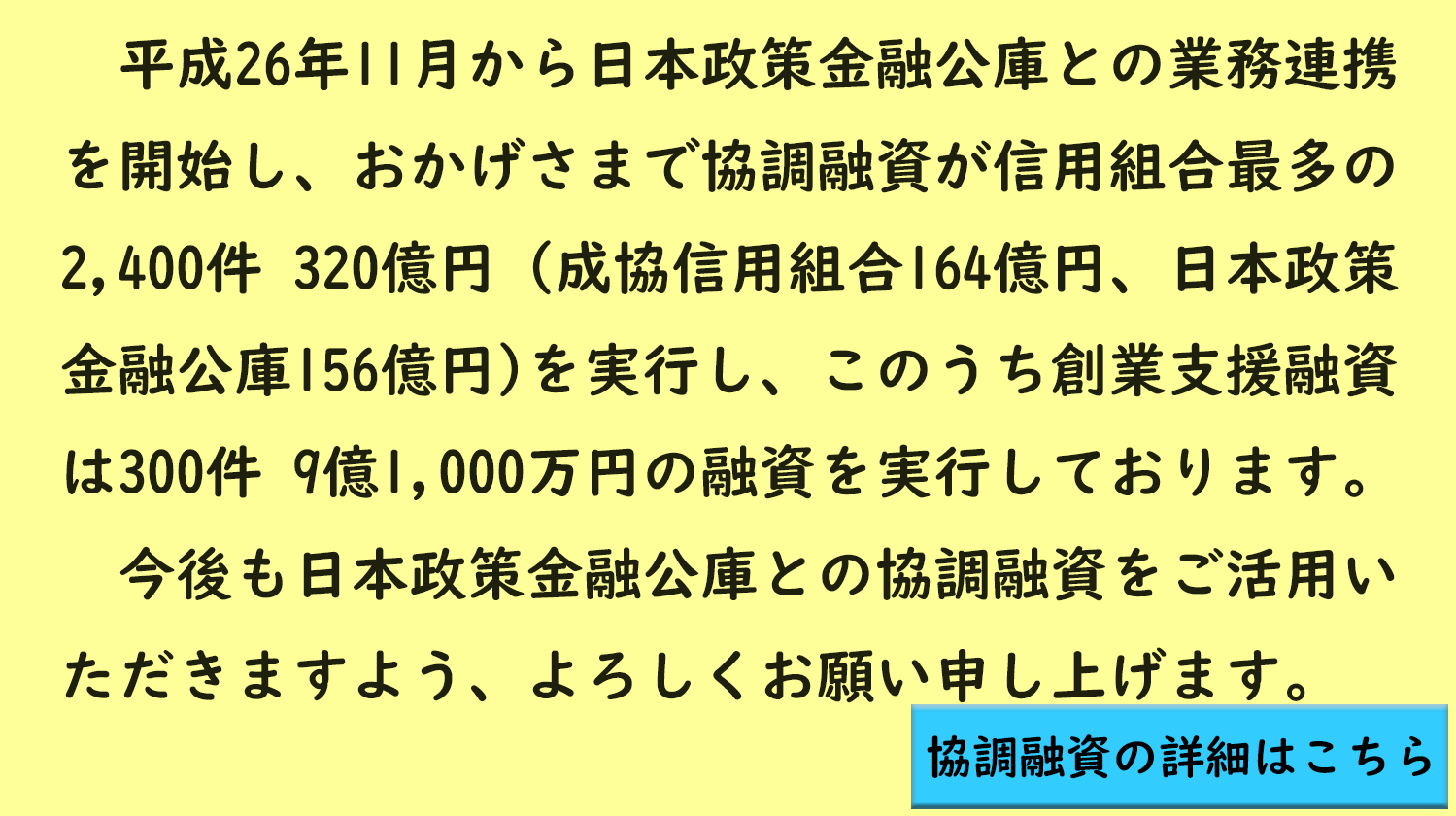 日本政策金融公庫 連携融資